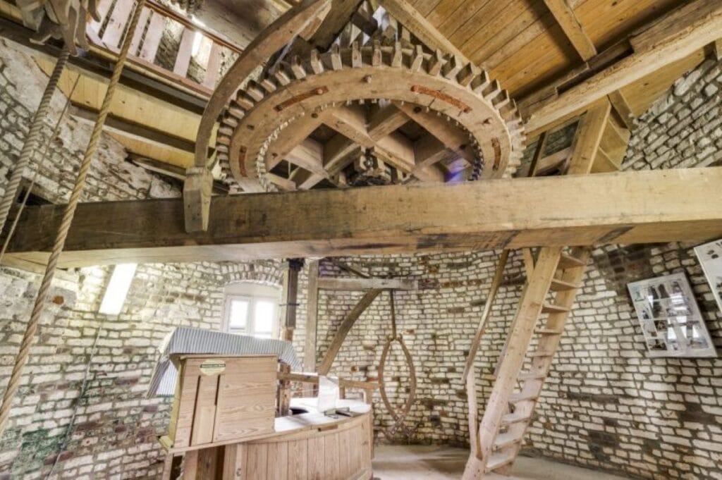 Draaimechanisme van de molen van Hunnecum.