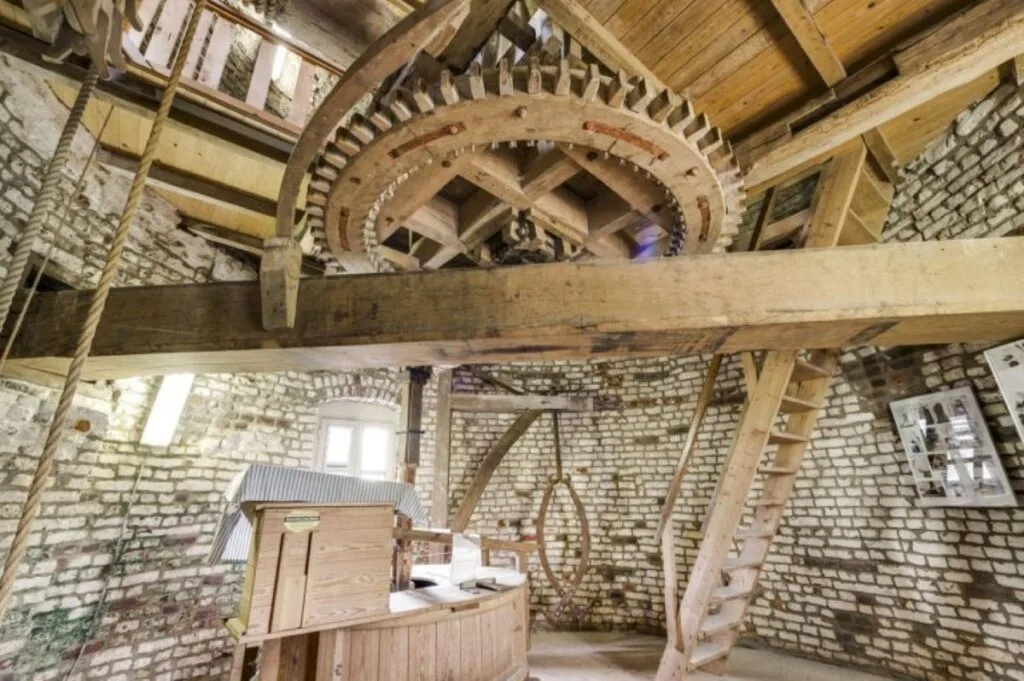 Draaimechanisme van de molen van Hunnecum.