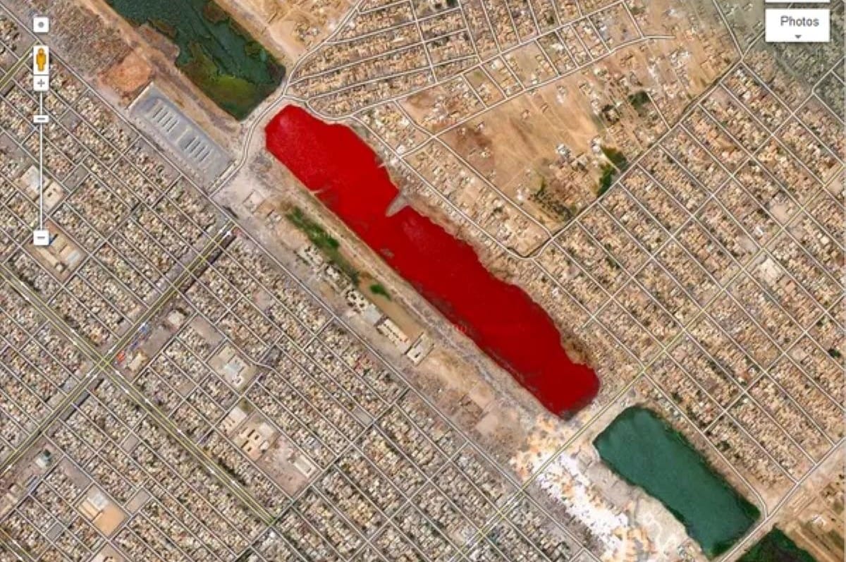 Het bloedrode meer in Irak
