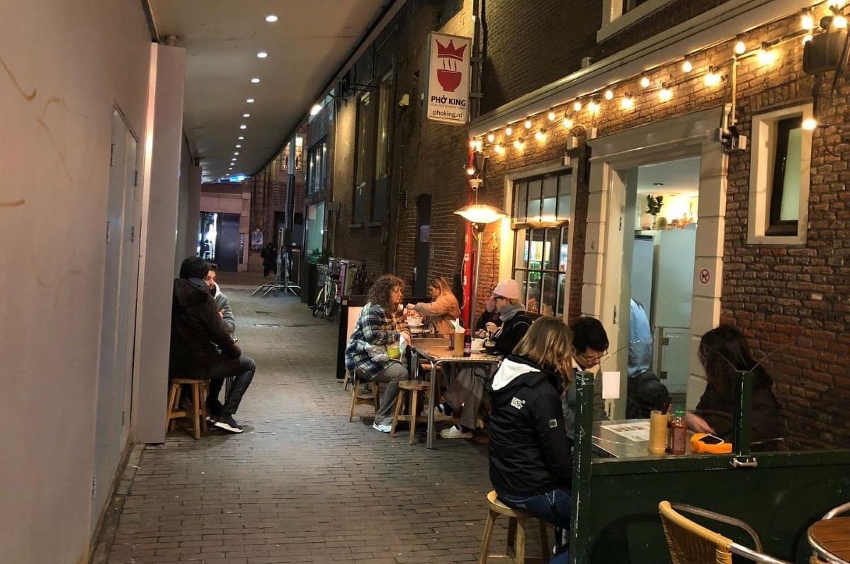 Ingang van Pho King in Amsterdam
