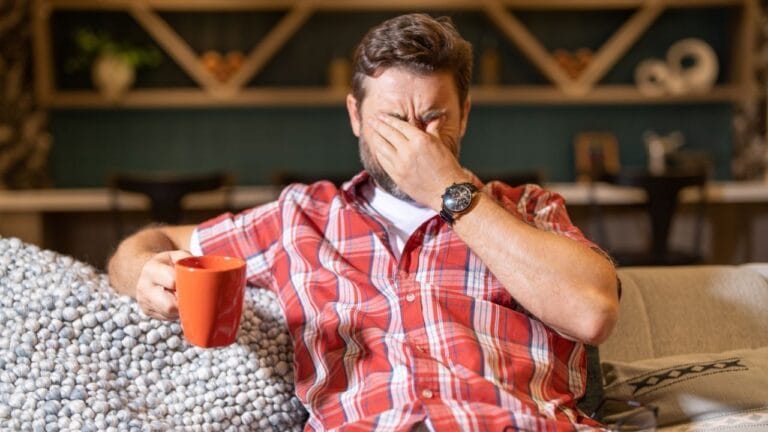 man met vitamine b12 tekort symptomen drinkt koffie