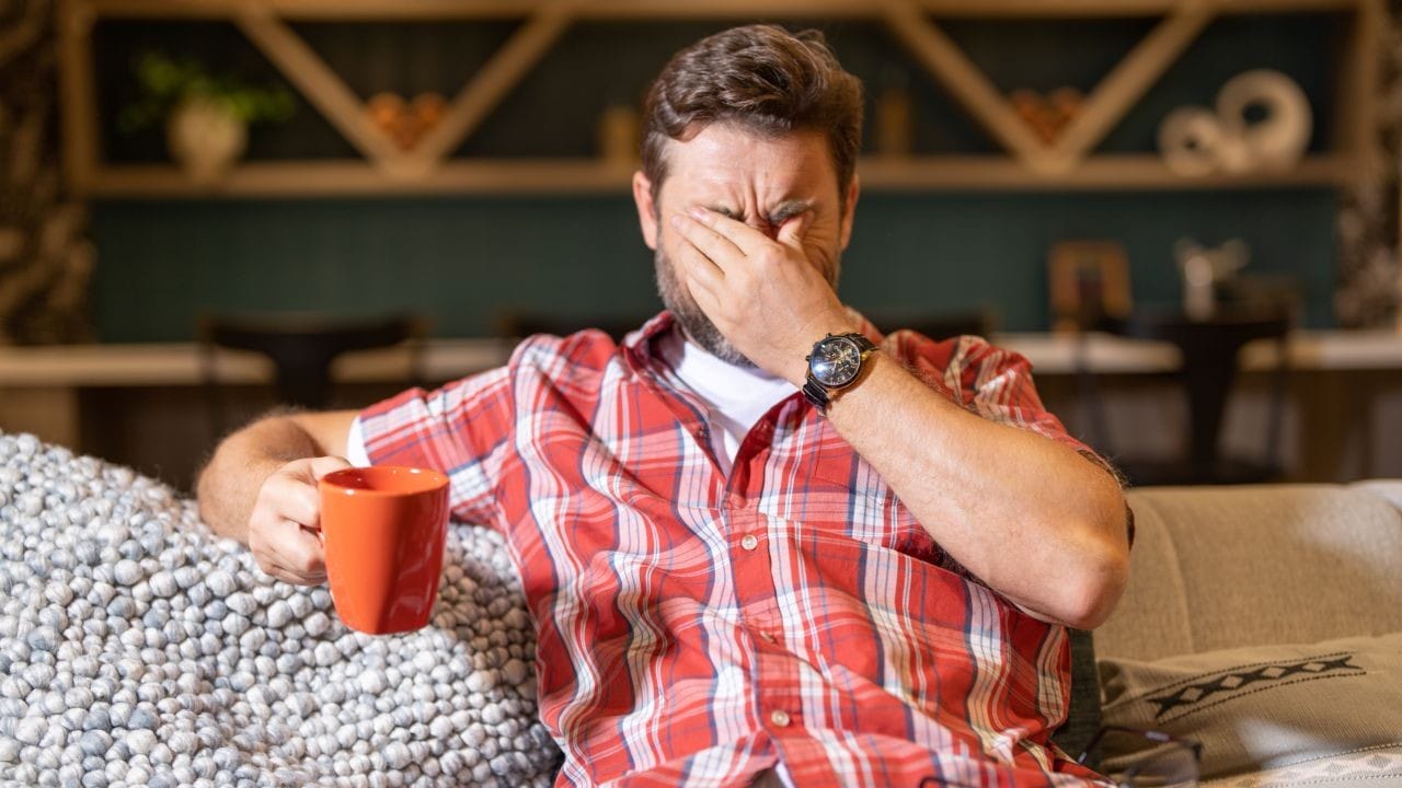man met vitamine b12 tekort symptomen drinkt koffie