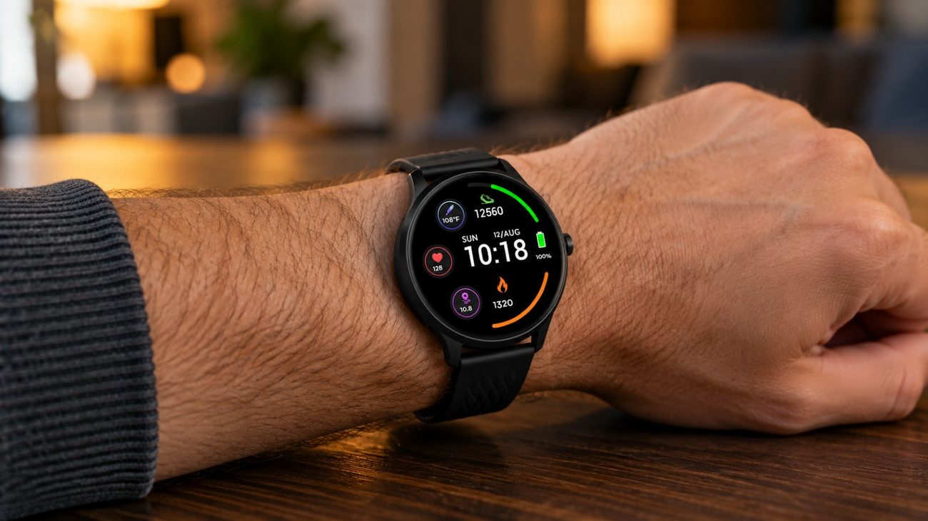 Action smartwatch om pols