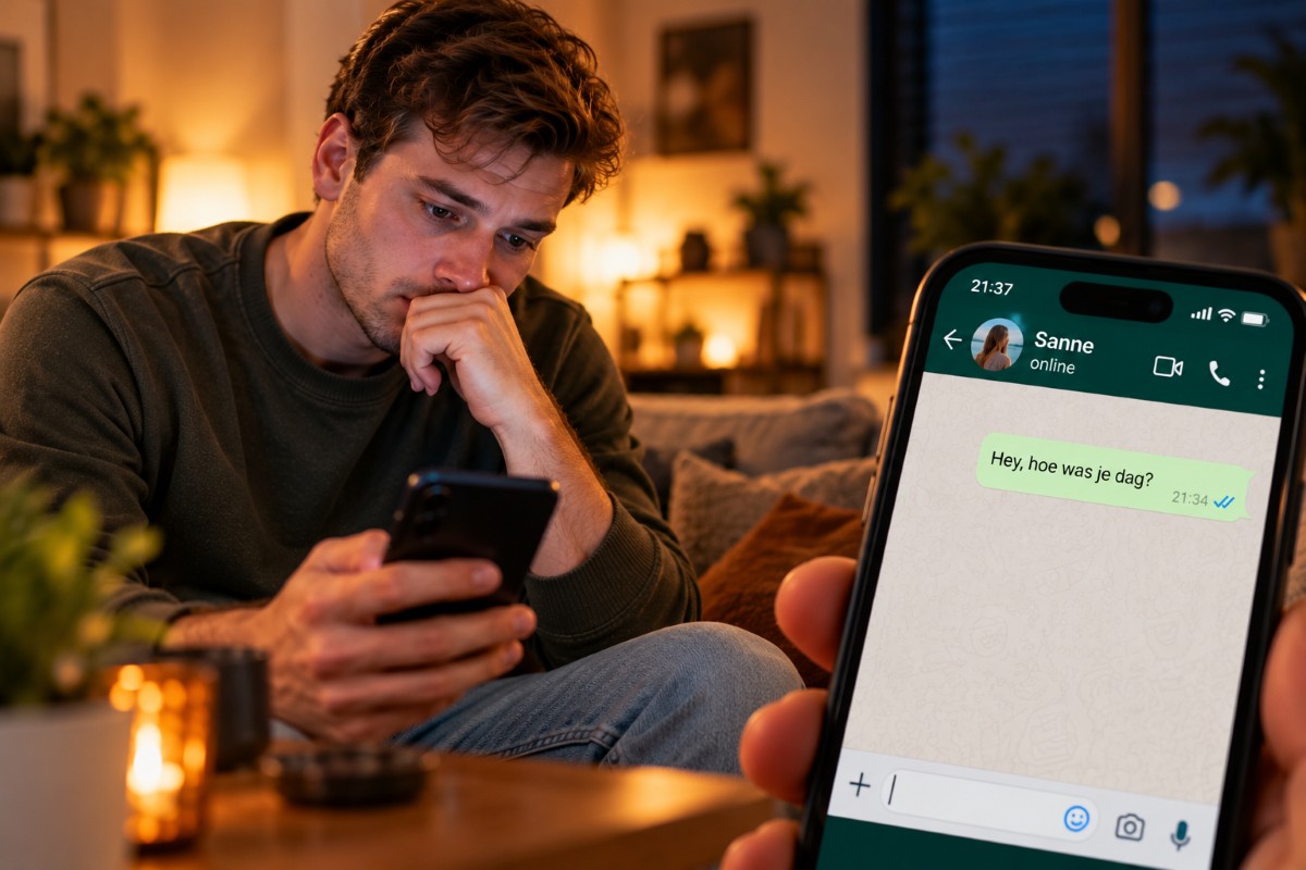 Man piekert WhatsApp